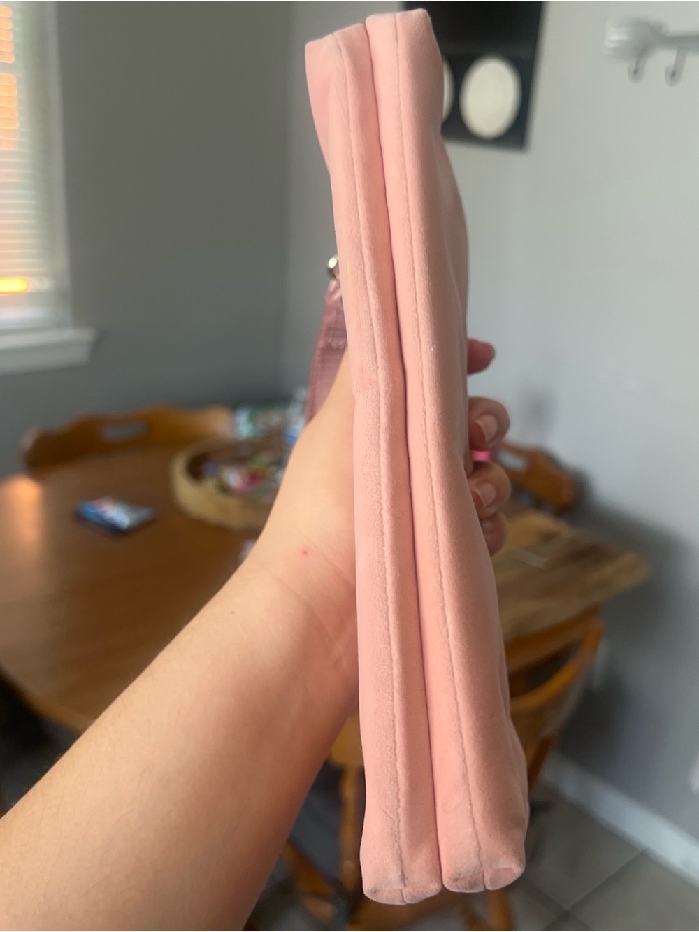 Lululemon Velour Zip Pouch Wristlet Pink - Picture 3 of 4